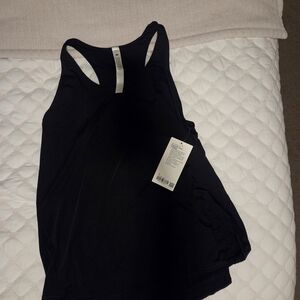 lululemon athletica Black Racerback Tank Top NWT! Essentiap Tank Pleated